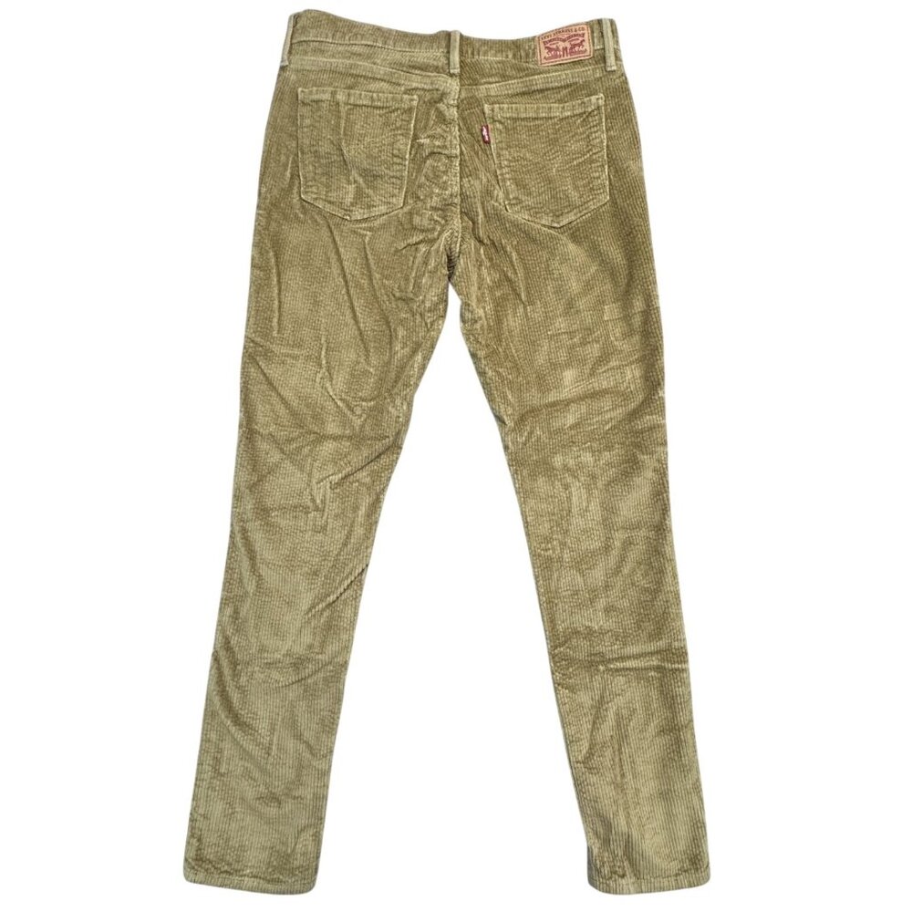 Levi's Womens Size W31 L30 Corduroy Jeans Tan Straight Leg 5 Pocket Mid Rise - Picture 2 of 14